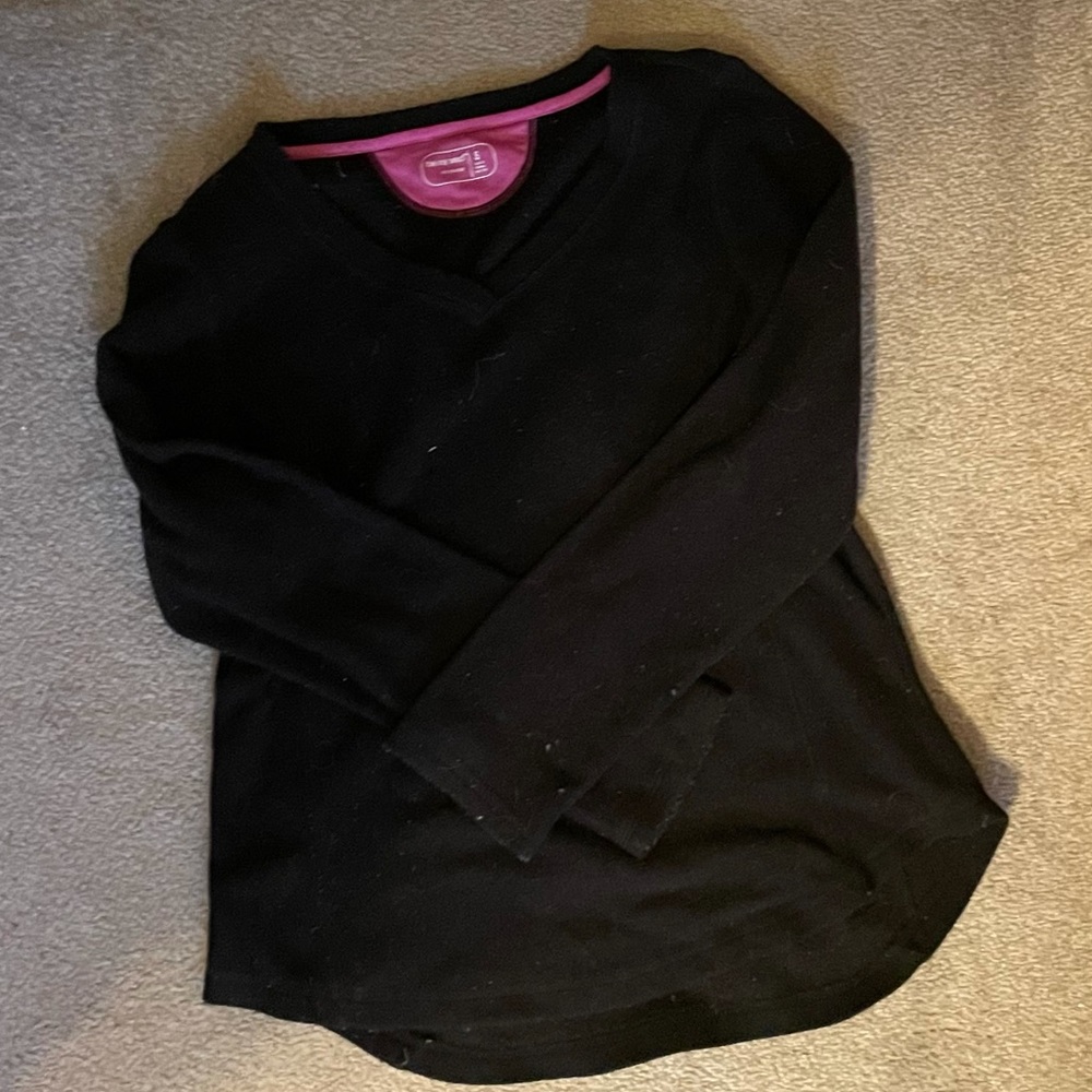 fleece black long sleeve sweatshirt